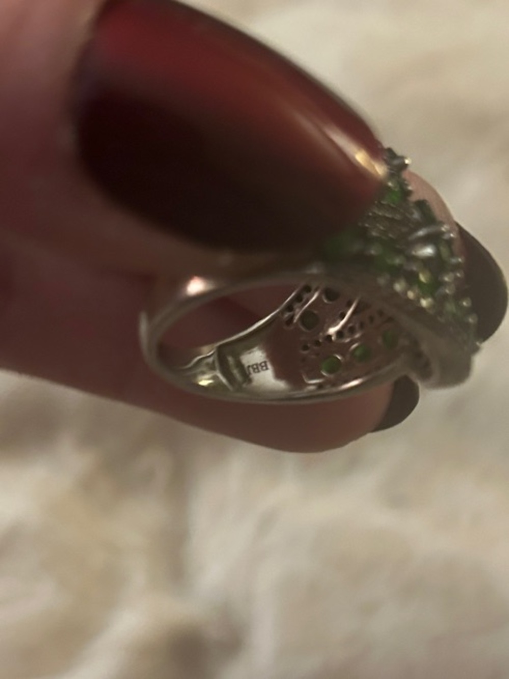 BBJ Sterling Silver Chrome Diopside Ring - Picture 2 of 2